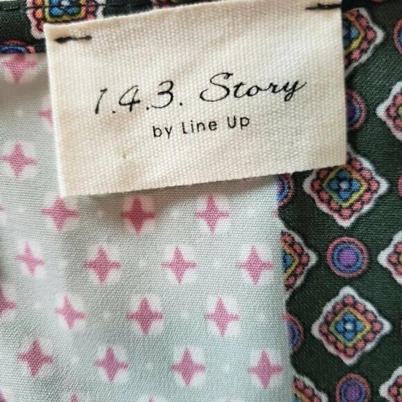 1.4.3. Story Sleeveless Multi Pattern Midi Tunic Dress Large Multi Color NWOT - Picture 5 of 6